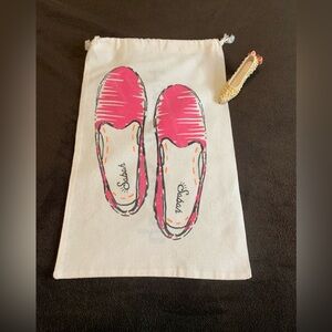 SABAH linen smaller drawstring creme color shoe dust bag VVGUC++